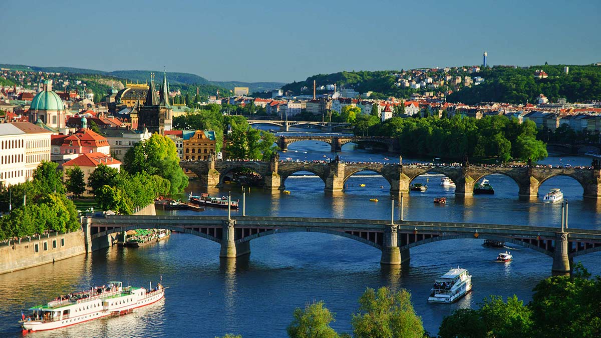 City View of Prague, Czech Republic.