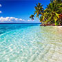 Tropical lagoon with palms - Asia, Maldives, Nord Nilandhe Atoll, Filitheyo - Afternoon.